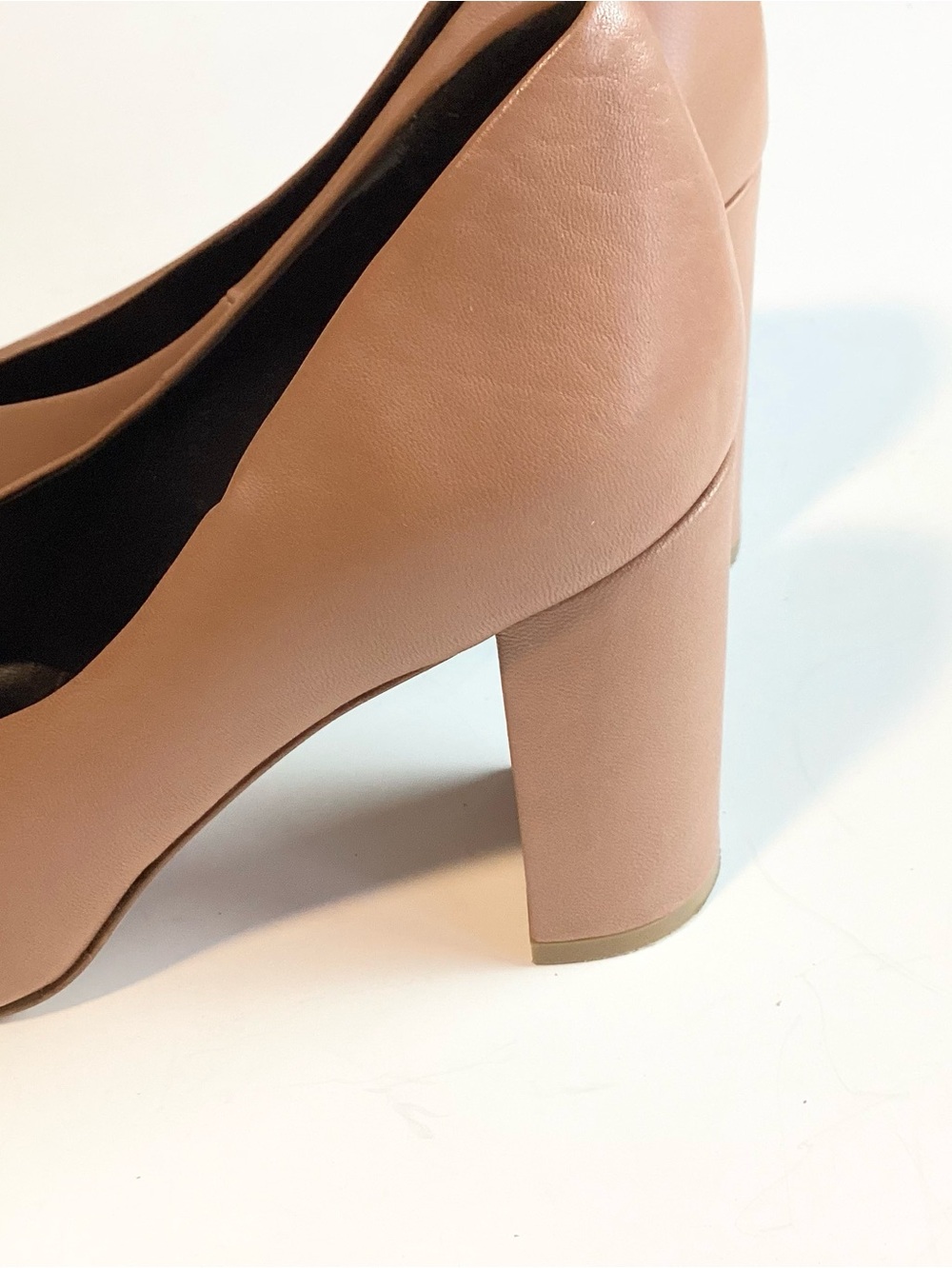 Charlotte Stone Maren Almond Toe Block Heel Pump - Tan - 9 - Picture 5 of 9